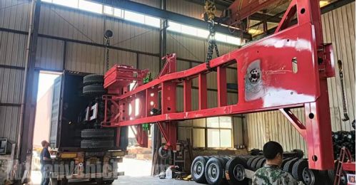 40 Foot Tri Axle Chassis Trailer will be sent to Congo