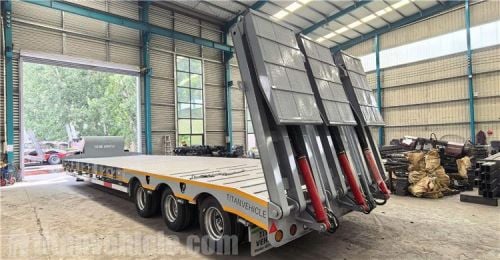 3 Axle Low Loader Trailer with 3 Ladder will be sent to Ghana