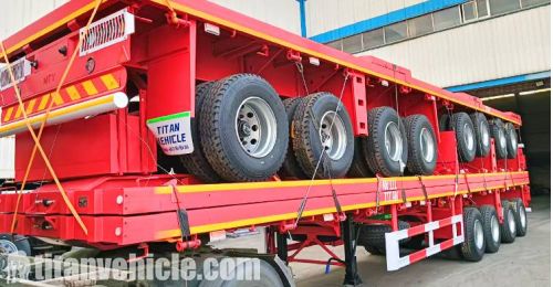 4 Axle Heavy Duty Flatbed Trailer will be Shipped to Uganda