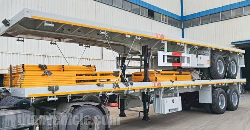 2 Axle Flatbed Trailer with Bogie Suspension will be sent to Congo