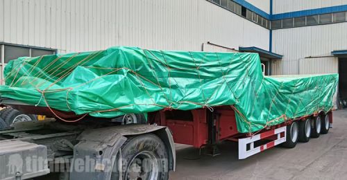 4 Axle Step Deck Trailer Ready Ship to Senegal