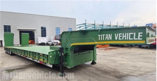 4 Line 8 Axle Low Bed Truck Trailer will be sent to Liberia
