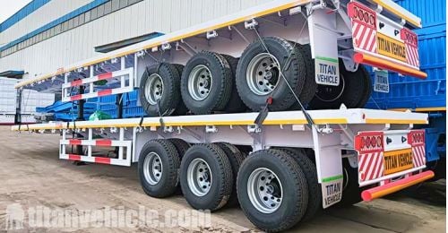 Tri Axle 40 Ft Flatbed Trailer will be Sent to Ghana