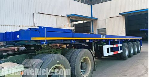 Heavy Duty 4 Axle Flatbed Trailer will be Sent to Uganda