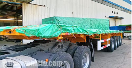 4 Axle Flatbed Semi Trailer will be Exported to Tema Ghana
