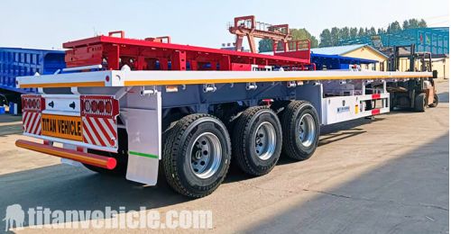 3 Axle 40 Ft Flatbed Trailer will be Sent to Tanzania