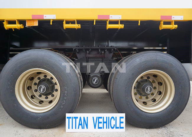 2 Axles flatbed container semi trailer