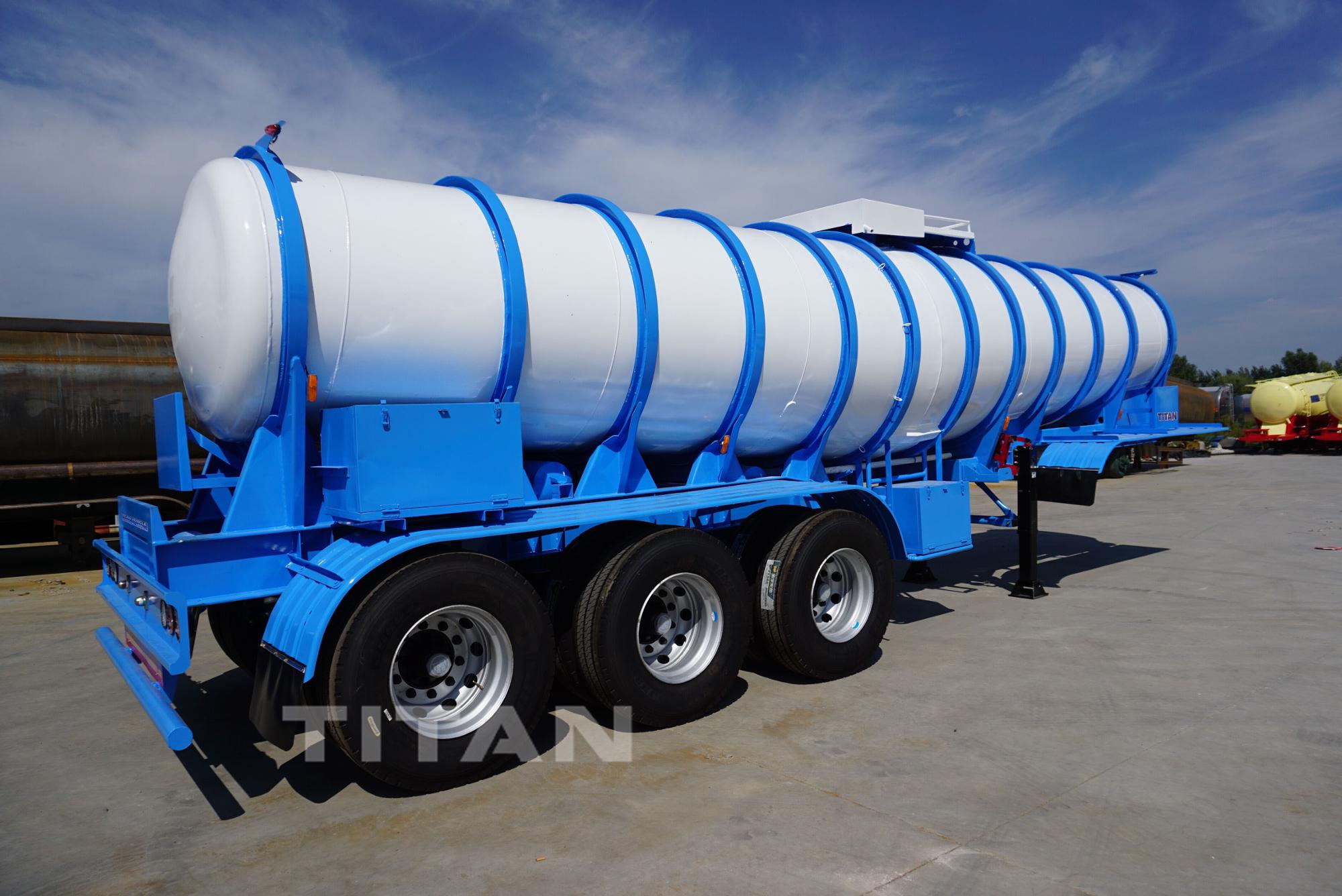 small tank chemical transport 19m3 Tri-axle 98% sulfuric acid tanker semi trailer for sale