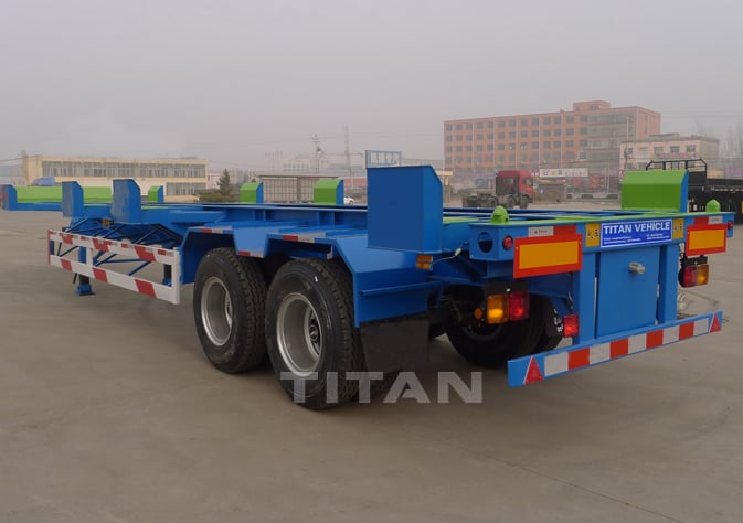 Shipping container terminal chassis trailer
