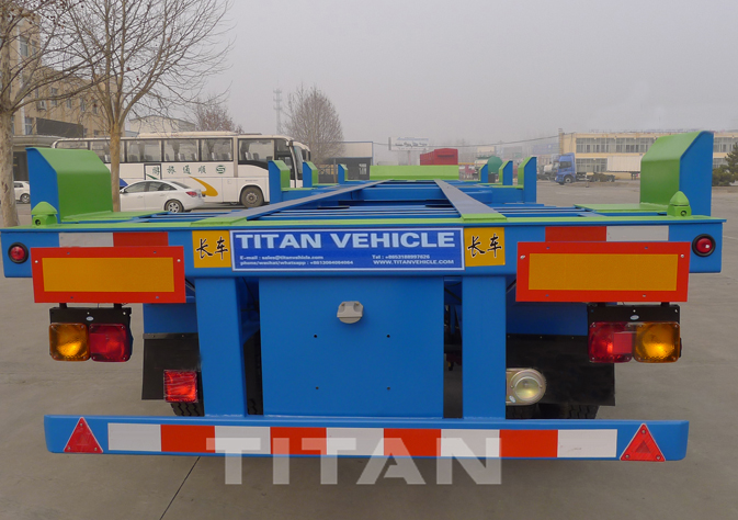 Shipping container terminal chassis trailer