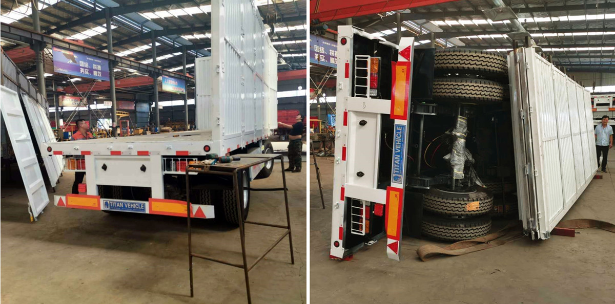 3 axle enclosed dry van box semi trailer for sale in Malawi