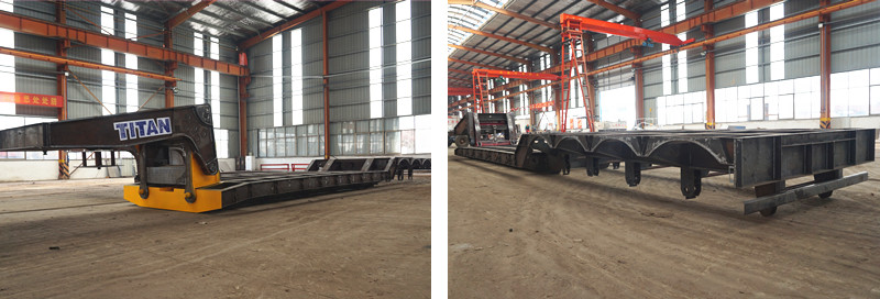 80 tons removable gooseneck RGN lowboy trailer for sale in Tanzania