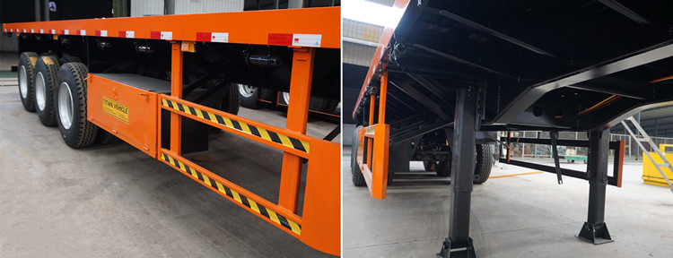 Tri Axle Trailer for Sale | TITAN 40 Ft Flatbed Trailer Use the Best Steel Material