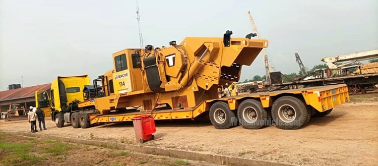 60 Ton 3 Axle Detachable Gooseneck Trailer for Sale in Nigeria