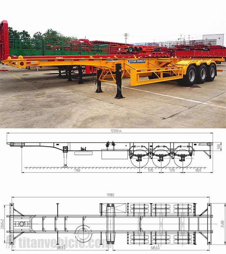 container skeletal trailer