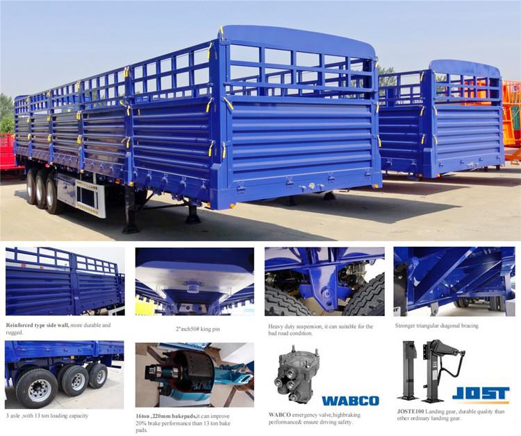 Stake Cargo Semi Trailer for Sale - Stake Trailer Dimension & Price