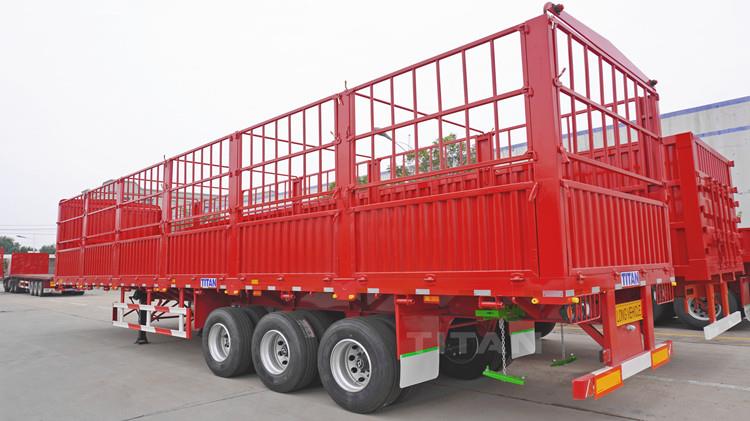 3 Axle 60 Ton Fence Cargo Truck Trailer for Sale