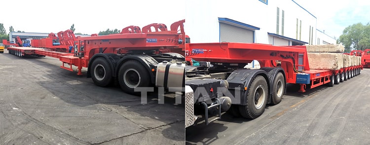 6 Axle 62M Extendable Trailer for Sale in Vietnam