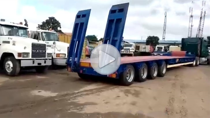 4 Axle 100T Lowbed Trailer Feedback from African customer