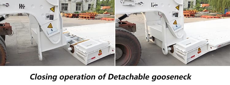 How does a detachable gooseneck lowboy trailer work2