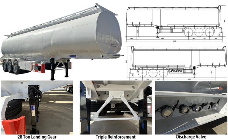 Triples Axles 50,000L Oil Tank Trailer for Sale In Mauritanian