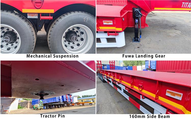 4 Axle 100 T Low Loader Trailer for Sale In Benin