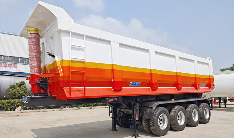 4 Axle 35CBM End Dump Trailer for Sale in Cameroon