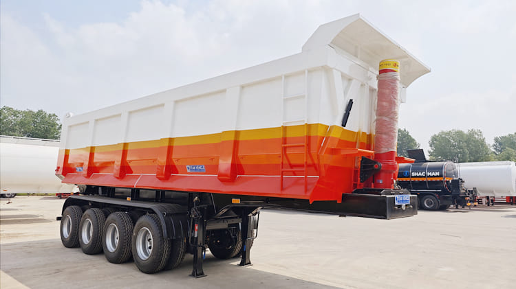 4 Axle 35CBM End Dump Trailer for Sale in Cameroon