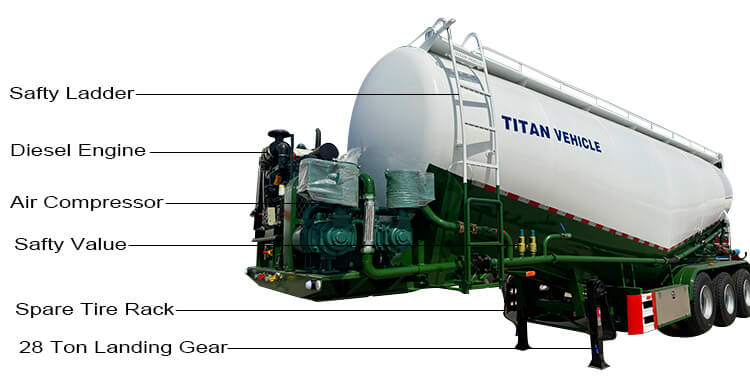 3 Axle Bulk Cement Tanker Trailer for Sale in 