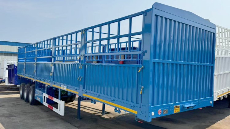 3 Axle 60 Ton China Stake Semi Trailer for Sale In Djibouti