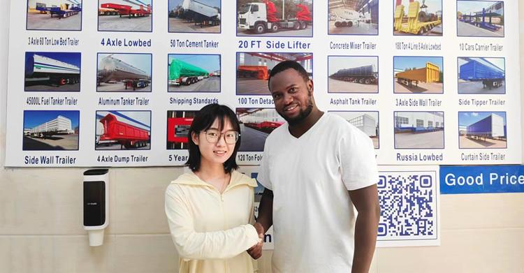 Customer from Nigeria Visit TITAN for 2 Axle Removable Gooseneck Trailer