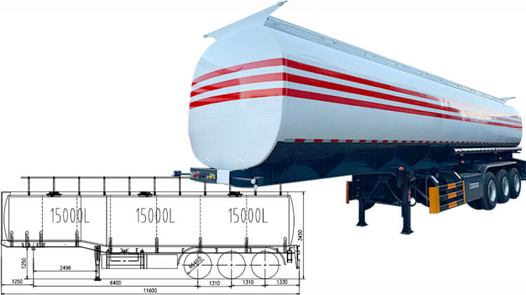 45000 Liters Fuel Tanker Trailer for Sale in Uganda