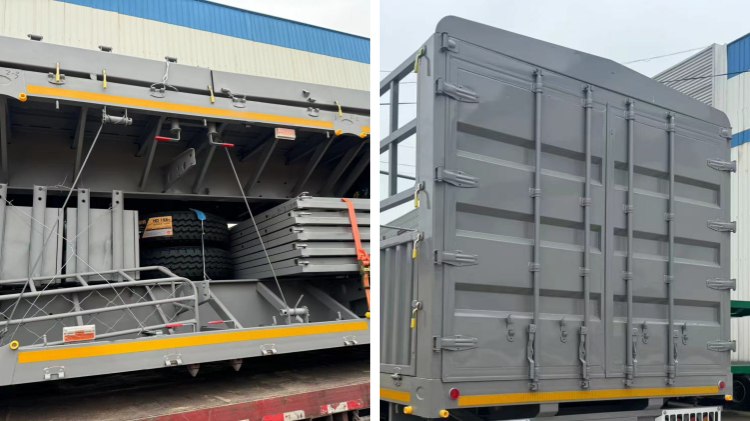 3 Axle 60 Tons Fence Cargo Trailer in Rwanda