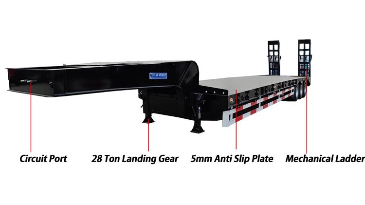 80 Ton Low Bed Trailer for Sale In Tanzania