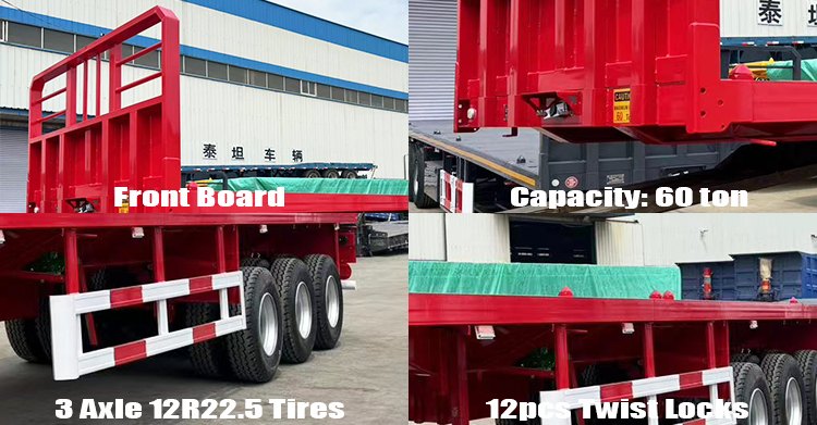 3 Axle Flatbed Trailer for Sale in Djibouti