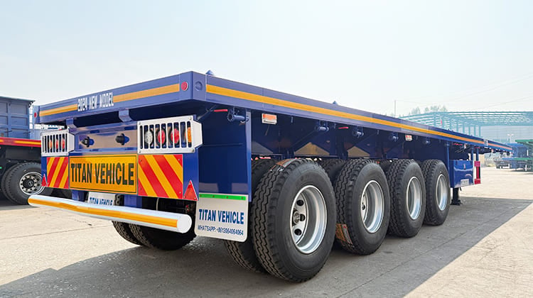 4 Axle Flatbed Semi Trailer for sale in Tanzania