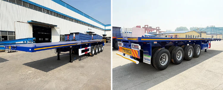 4 Axle Flatbed Semi Trailer for sale in Tanzania