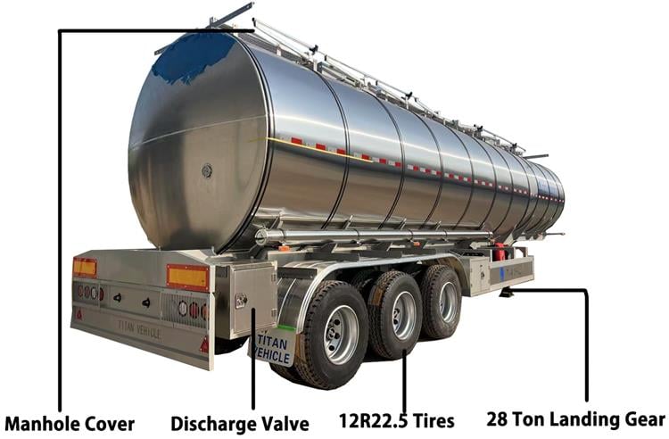 3 Axle Stainless Steel Tanker Trailer for Sale In Kenya