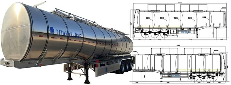 3 Axle Stainless Steel Tanker Trailer for Sale In Kenya