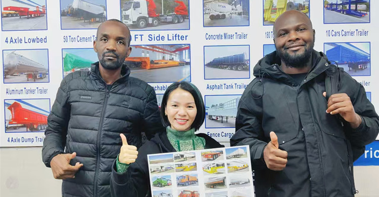 Namibian Customers Come to TITAN to Buy Superlink Flatbed Trailer