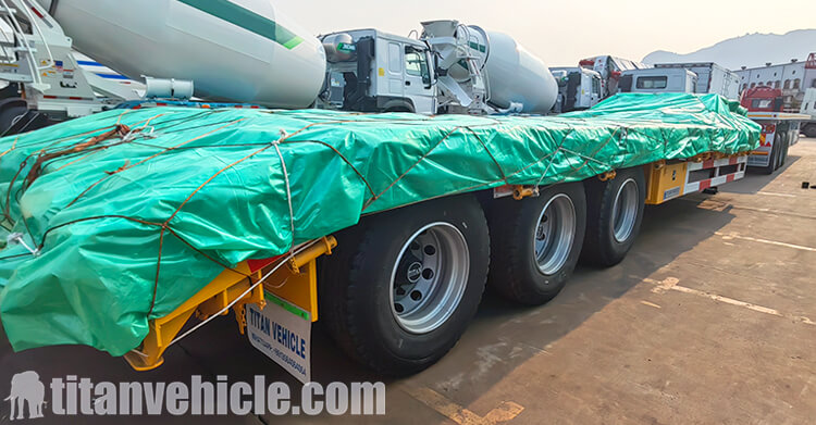 60 Ton 3 Axle Low Bed Trailer for Sale in Zambia