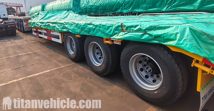 60 Ton 3 Axle Low Bed Trailer for Sale in Zambia