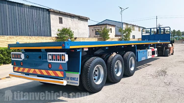 40 Ft Flatbed Semi Trailer for Sale in Tanzania 40 Ft Flatbed Semi Trailer for Sale in Tanzani