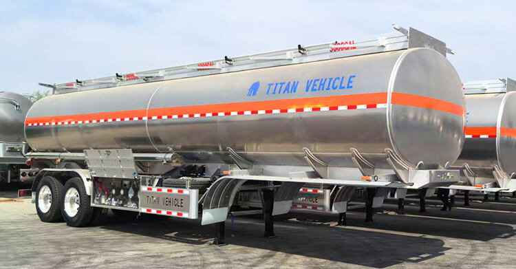 2 Axle Aluminum Tanker Trailer for Sale in Ghana