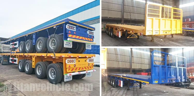 4 Axle Flatbed Container Trailer for Sale in Tanzania