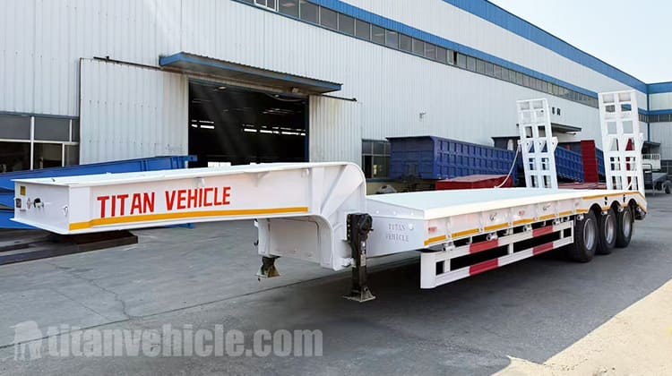 Tri Axle Semi Low Bed Trailer Price in Angola