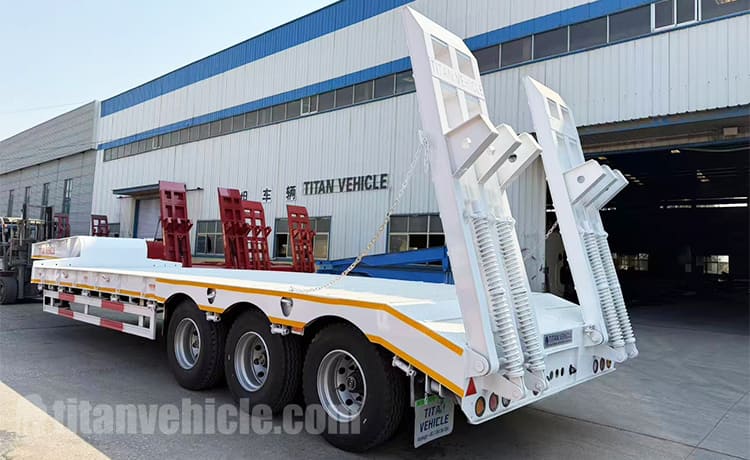 Tri Axle Semi Low Bed Trailer Price in Angola