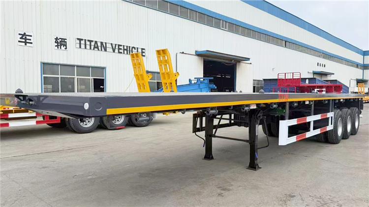 3 Axle 40foot Flat Deck Trailer for Sale In Indonesia