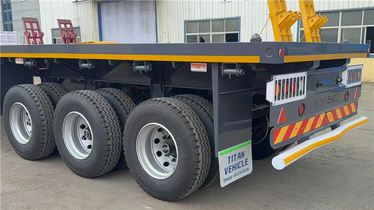 3 Axle 40foot Flat Deck Trailer for Sale In Indonesia