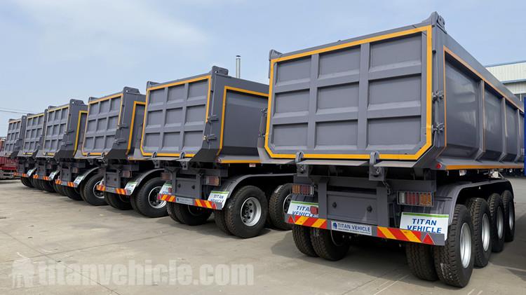 80 Ton 4 Axle Dump Trailer for Sale in Senegal